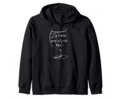 Vino Regalo Per Vino Dire Me Mai No Bicchiere Da Vino Bicchieri Arte Felpa con Cappuccio