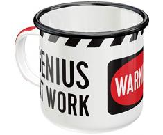 Nostalgic-Art 43202 - Tazza, soggetto: Genius At Work, stile vintage, smaltata, 8 x 8 x 8 cm, multicolore