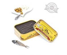 Balvi - Sardines set di 6 forchettine da aperitivo in forma di lisca di pesce, presentato in una scat