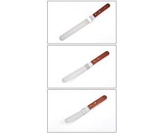 BrilliantDay Set Spatola Cucina,3 Pezzi Spatole per Pasticceria in Acciaio Inox Spalma Crema con Manico Antiscivolo,Set Spatole Cuoco Dolci Spatola Cucina per Dolci Spatole Decorazione Torte