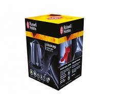 Russell Hobbs Colours Plus Compatto Bollitore , Base girevole con Avvolgicavo, Ebollizione in 55 sec., 2200 Watt,, Capacità di 1L, Acciaio Inossidabile, Nero