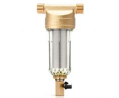Spin-down filtro acqua sedimenti, depuratore anteriore rame prefiltro controlavaggio rimuovere sedimenti ruggine raschiatore alloggiamento incorporato(3/4 external thread)