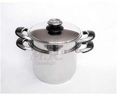 LINEA PREZIOSA M.S.B. PENTOLA CUOCI Pasta PASTAIOLA con CESTELLO Acciaio Inox 3 Pezzi