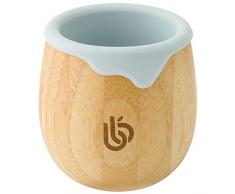 Tazza di Bambù per Bambini - Tazza Aperta da 150 ml con Custodia in Silicone per Bambini, Tazza di Transizione per Bambini Promuove il Baby-Led Weaning, le Abilità di Bere e le Abilità Motorie Orali