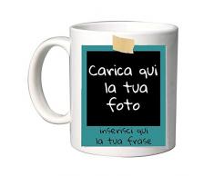 Tazza in Ceramica Personalizzabile con Foto e Scritta Stile Polaroid (Mod.3)