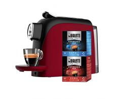 Bialetti Mignon, Macchina Caffè Espresso per Capsule in Alluminio, Incluse 32 Capsule, Compatta, Serbatoio 500 ml, Rosso