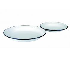 IBILI 912932 - Piatto per la Pasta, in Acciaio smaltato, Colore: Bianco