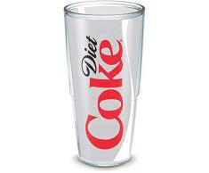 Tervis Coca-Cola - Diet Coke - Bicchiere isolato con involucro, trasparente, 680 g, senza coperchio