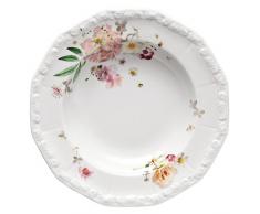 Rosenthal 10430 – 407165 – 10323 Maria – Pink Rose – Piatto fondo, 23 cm