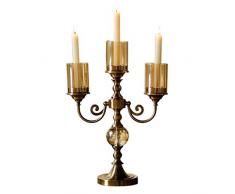 EWATTTYAA Candelieri, Retro Arte del Ferro Bicchiere Nozze San Valentino Cena A Lume di Candela Natale Decorazione