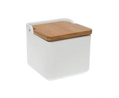 Versa, Saliera coperchio bambù bianco linea cucina ceramica