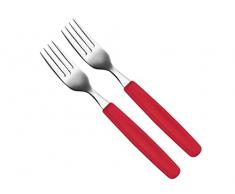 Victorinox 2 forchette da tavola in acciaio inox rosso