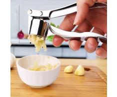 Garlic Press Pressa Aglio,Spremiaglio in Acciaio Inossidabile, Aglio Pressa Manuale per Cucina, Facile da spremere e Pulire con Lunga Vita di Servizio per Migliore Vita Familiare