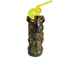 JING LING Occhiali Tiki | Tazze da Cocktail da 450 ml per Mai Tai | Simpatici Bicchieri da Cocktail esotici Tazza Tiki Hawaiana per Mai Tai, Punch, Pina Colada e Bevande da Bar Tropicali Jingling