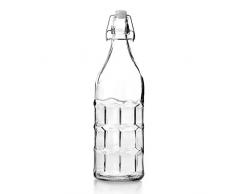 IBILI 740101 - Bottiglia in Vetro, 1 l, 8 x 8 x 32 cm, Colore: Trasparente