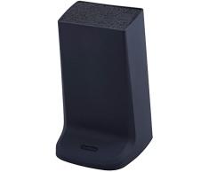 Zyliss E920262 Comfort Ceppo Portacoltelli Vuoto Universale, Acciaio Inossidabile Giapponese, Nero Opaco, Portacoltelli con Setole Removibile, Lavabili in Lavastoviglie, 5 Anni di Garanzia