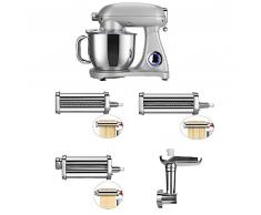 Impastatrice planetaria 7 litri KM1510 DCG 1800W con accessorio spaghetti, fettuccine, sfogliatrice, tritacarne (Grigio)