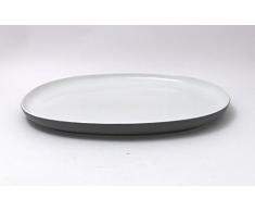 PIATTO OVALE GRANDE IN GRES URBAN BIANCO TOP GRES , CM 40,5X31,5