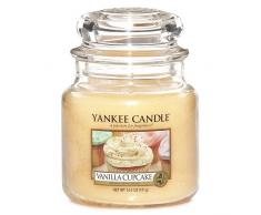 Yankee Candle Candela, Giallo (Cupcake alla Vaniglia), Candele in Giara Media