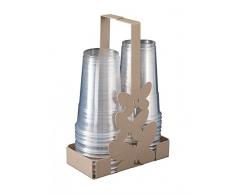 ARTI E MESTIERI PORTA BICCHIERI FARFALLE BEIGE CUCINA TAVOLA MADE IN ITALY