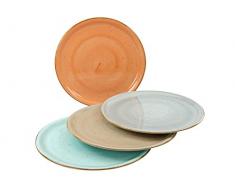 Creatable 17728, Serie Vintage Nature, Stoviglie Set Piatto Pizza 30 cm 4 Pezzi Piatto Pizza, Porcellana, Multicolore, 29.5 x 29.5 x 11.5 cm, 4 unità