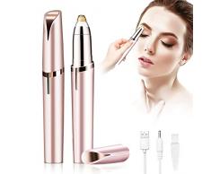 Epilatore per sopracciglia, con luce e carica USB, Indolore, Rimozione dei Peli del Viso del Corpo del Naso e Delle Labbra per le Sopracciglia per Donne e Uomini