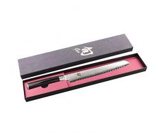 Kai Küchenmesser SHUN Brotmesser 9 Zoll 23.0 cm Coltello da Cucina, Acciaio Inossidabile, Nero, DM-0705