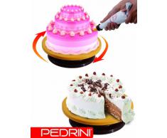 Pedrini Linea Dolci Piatto Rotante Decora Torte, Giallo