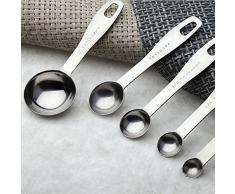 logei® 5 * Cucchiaio dosatore 5 in 1 Set di Cucchiaio in Acciaio inossidabile Cucchiaino di Volume