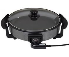 Tristar PZ2963 Padella Grilla Elettrica, 1500 W, 30 cm, Cristal, Nero/Grigio