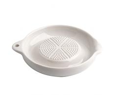 BSTCAR Grattugia in ceramica per aglio, zenzero, cipolle, formaggio e spezie UVM. Lavabile in lavastoviglie, colore: bianco Mini grattugia