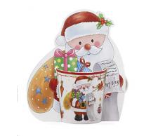 PABEN Tazza Mug Natalizia in Porcellana con Confezione Regalo Babbo Natale