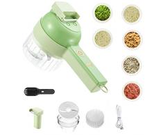 Mini robot da cucina trita aglio - Mini Robot Da Cucina Elettrici, Tritaverdure - Robot da cucina portatili senza fili, tritacarne per cipolle, tritacarne per verdure, affettatrice per verdure Gaoxing