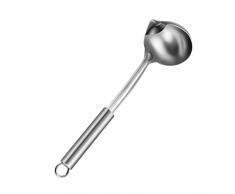 Mestolo da zuppa Mestolo in acciaio inox con manico lungo Cucchiaio da portata Cucchiaio da scrematrice Mestolo in metallo resistente Colino for alimenti Colino Filtri olio for servire zuppe Articoli