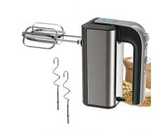 MOKEKA Sbattitore Elettrico da 800W - Fruste Elettriche Professionali con 5 Velocità Regolabili, Set di 2 Fruste e 2 Ganci in Acciaio Inox - Design di Espulsione a un Pulsante per Uova