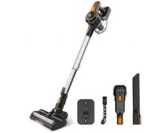 INSE Aspirapolvere Senza Fili, Scopa Elettrica Senza Fili 23Kpa Aspirazione Potente, Batteria Rimovibile, Autonomia 45 Minuti, 1.2L capacità Extra-Grande, Aspirapolvere Senza Sacco, Leggero