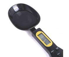 Cucchiaio Bilancia Elettronico Professionale Pesare Misuratore 0.1 a 500g Cucina Digitale Display LCD Pesatura Accurata di Caffè Burro Zucchero a Velo Latte Solidi e Liquidi (Nero)