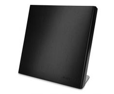 Navaris Porta Coltelli da Cucina Magnetico - Ceppo Portacoltelli Utensili Universale 27,7x27,5cm Tavoletta Magnetica Salvaspazio Legno Gomma Nero