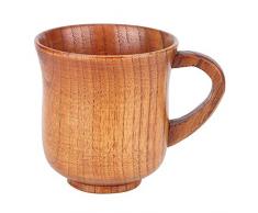 Tazza da caffè in legno da 8 once, elegante tazza da tè giapponese con manico per uso domestico(Colore della vernice)