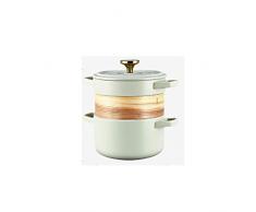 N/A MMCJQ Ceramica casseruola Fornello, Casalinghi Gas stufato casseruola, Resistenza alle Alte Temperature, Cucina a Gas, Pietra ollare, Steamer Pot (Color : Green)
