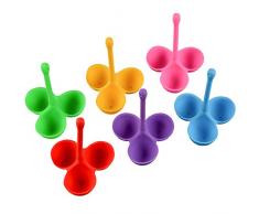 LVYIMAO - Cuociuova in silicone a 3 fori, per bollire uova, utensile da cucina, isolante, anti-scottatura