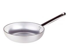 Pentole Agnelli ALMC111BPIC24 Linea Alluminio Induzione Padella Svasata Alta, Fondo a Induzione con 1 Manico Cool, 24 cm