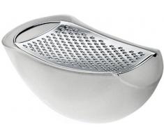 Alessi AARU01 I Parmenide Grattugia con Raccoglitore, in Resina Termoplastica, Ghiaccio, Acciaio Lucido
