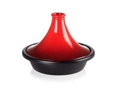 Le Creuset Tajine 27cm, in ghisa e pietra, colore: rosso