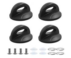 Manopole superiori del coperchio della pentola, confezione da 4, maniglie di supporto del coperchio universale YuCool per pentole da cucina Casseruola Coperchio del bollitore Casseruola in vetro-Nero