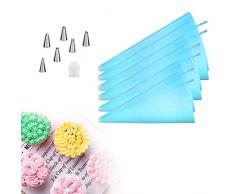 Set da 8 pezzi di sac à poche riutilizzabile in silicone per sac