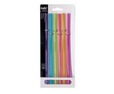 ZAK Designs 2007-1195 - Set di 6 cannucce colorate, colore: Arcobaleno