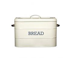 Living Nostalgia Kitchen Craft Contenitore porta pane in acciaio, colore: crema