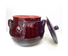 Pentola bombata per bolliti e stufati in terracotta della Colì Linea Bruna Diamentro 20 cm
