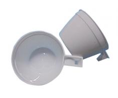 PZ 250 TAZZINA BIANCA CL 10 PER CAFFE CON MANICO TAZZA BICCHIERE CAFFE IN PLASTICA COFFEE AND HOT DRINKS